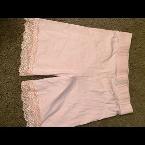 Baby pink biker shorts